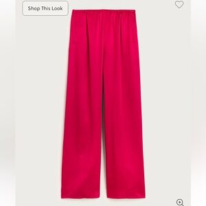 NWT Jcrew Cosmo pant in luster charmeuse in crimson rouge M